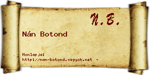 Nán Botond névjegykártya
